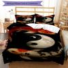 Yin Yang Fish Design Bed Bedding Set 1 Duvet Cover + 2 Pillowcases Soft Breathable Household Bed Linens