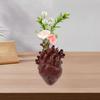 Anatomical Heart Vase Creative Abstract Art for Cafe Restaurant Desktop Black