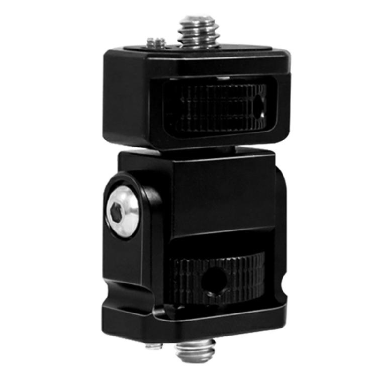 Monitors Holder Mount Swivels Tilt Monitors Clamp with Cold Shoe Locating Pin 1/4inch Hole for Camera Flash Light