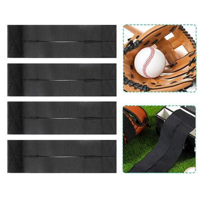 4 Stück Baseballhandschuhe Wickelband Elastisches Baseballhandschuhe Wickelband Verstellbares Baseballhandschuhe Schnürband mit Aufkleber