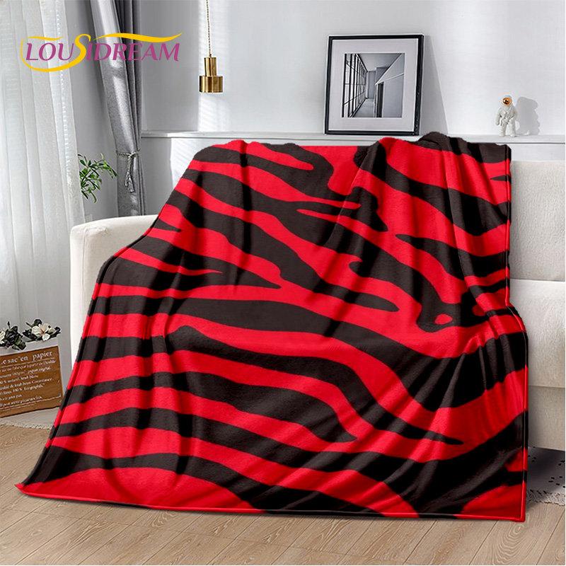 3D Colorful Zebra Pattern Soft Plush Blanket,Flannel Blanket Throw Blanket for Living Room Bedroom Bed Sofa Picnic Office Cover