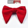 Men's Large Double Layer Velvet Bow Tie - Solid Color Fashion Statement