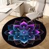 1 Stück Büro Teppich Stuhlmatten Lotus Mandala Design Perfekt zum Dekorieren von Bürostühlen, Wohnzimmern oder Schlafzimmern