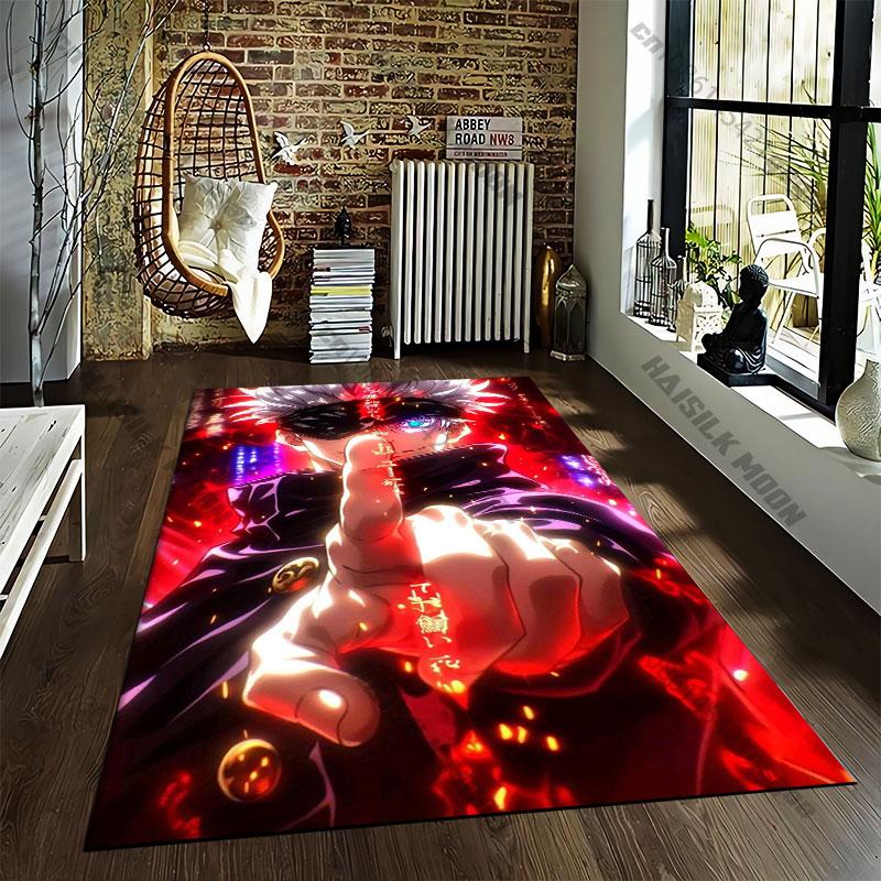 Bold Red Vibes and Striking Character Design Suitable for Use As an Anti-slip Game Mat for Living Room and Bedroom Sofas