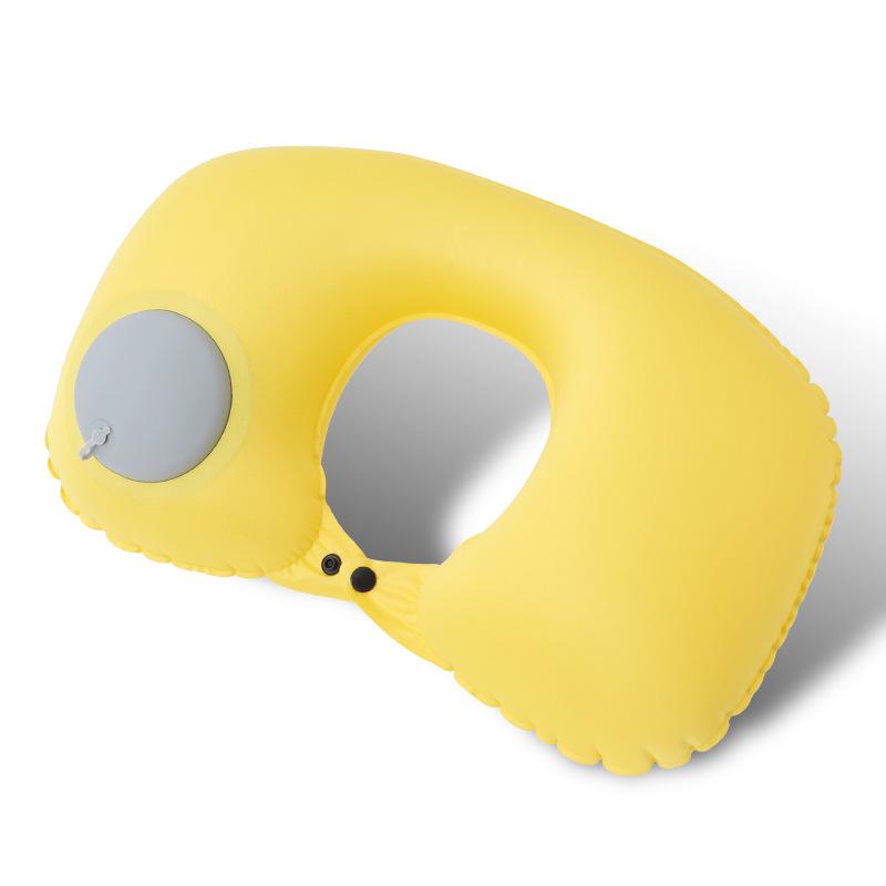 Automatyczna nadmuchiwana poduszka podróżna w kształcie litery U - Przenośna poduszka zapewniająca komfort w samolocie i na zewnątrz