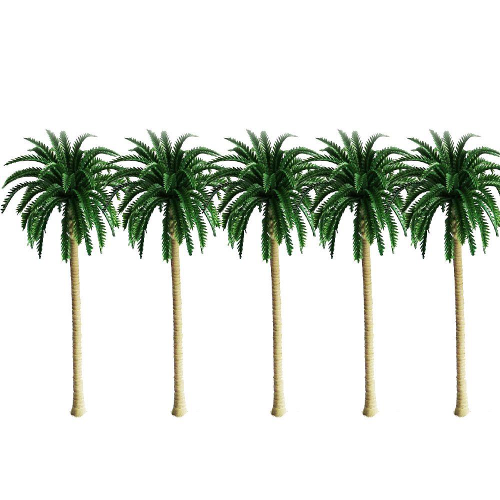 Micro Landscape Architecture Landscape Train Railroad Plastic Coconut Tree Transfiguration Artificial Rainforest Palm Tree