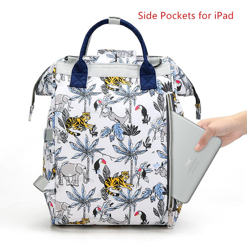 Fashion Floral Diaper Bag Large Capacity Mommy Backpack Nursing Mother Organizer Bag for Baby