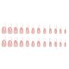 24-Piece Box of Extra Long White French Ballerina Nails - Stylish, Simple, and Elegant False Nails
