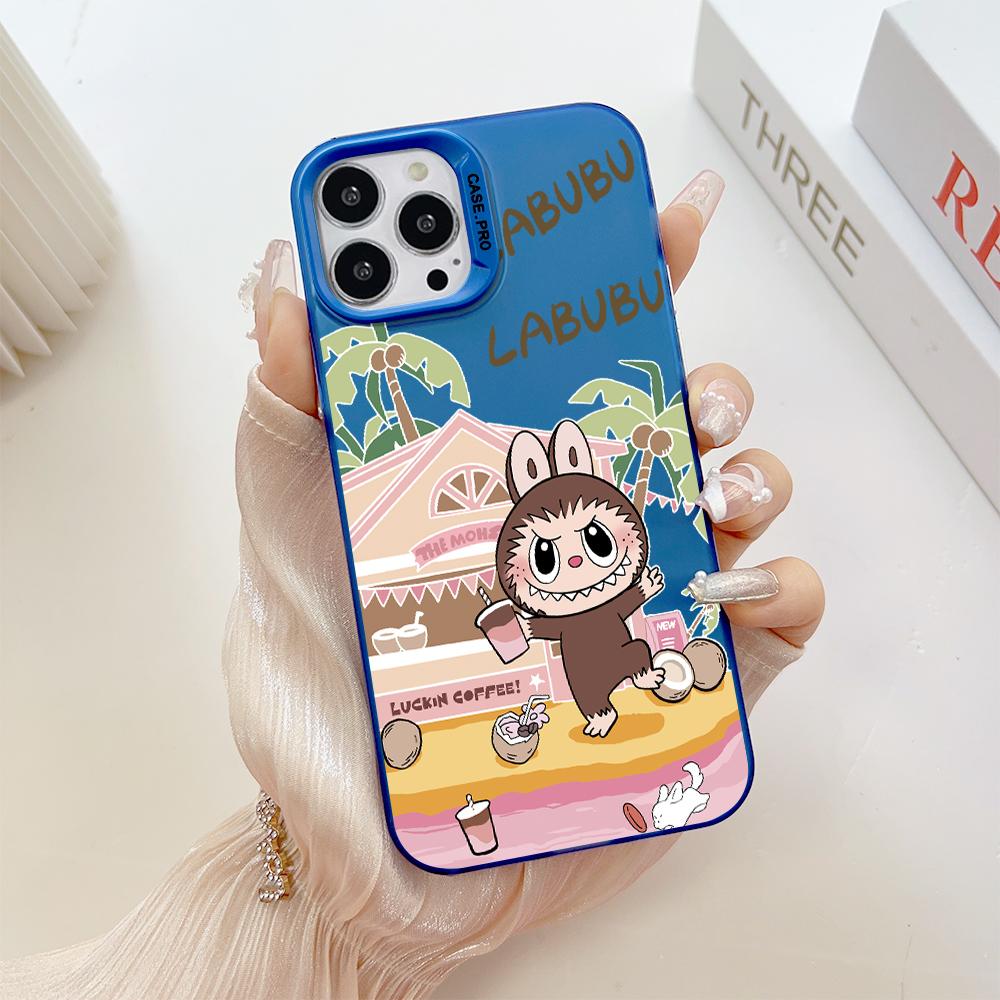 Painted Pattern Colorful Sliver Double Sided Hard Shell Shockproof Anti-fall Phone Casing for Samsung