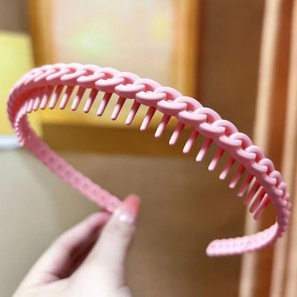 

Anti-Slip Teeth Anti Slip Headbands Toothed Design Frosted Headbands Women Hair Accessories розовый