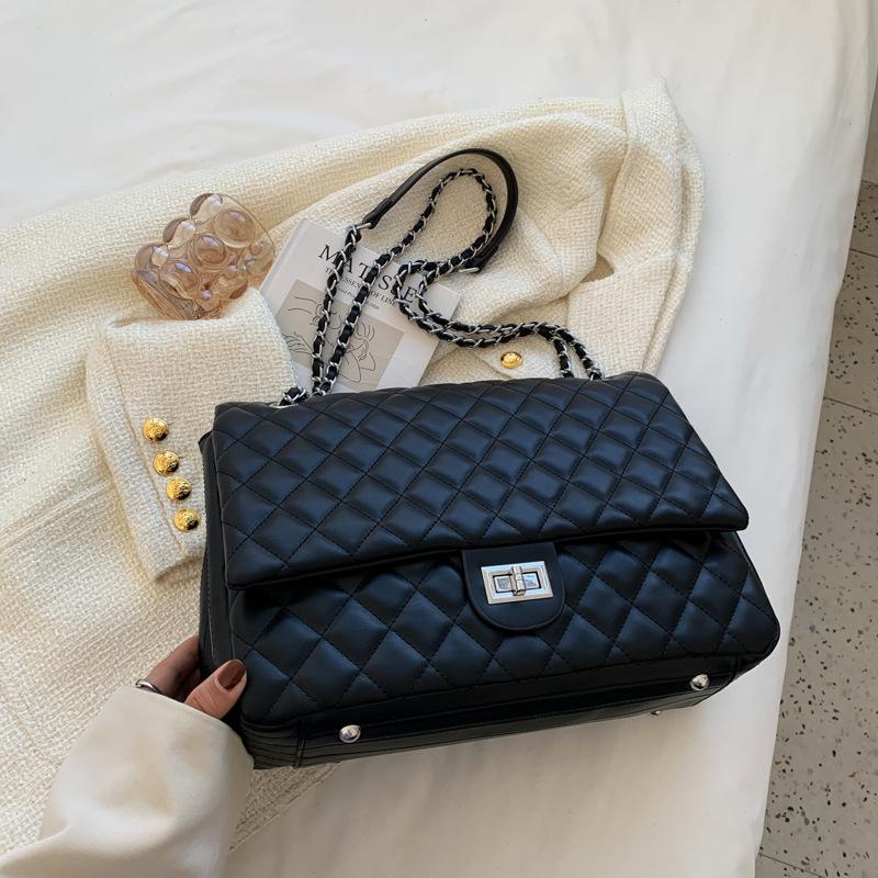 New Fashionable Textured Small Bag Women's Niche Tide Is Now Popular Diamond Chain Shoulder Messenger Bag