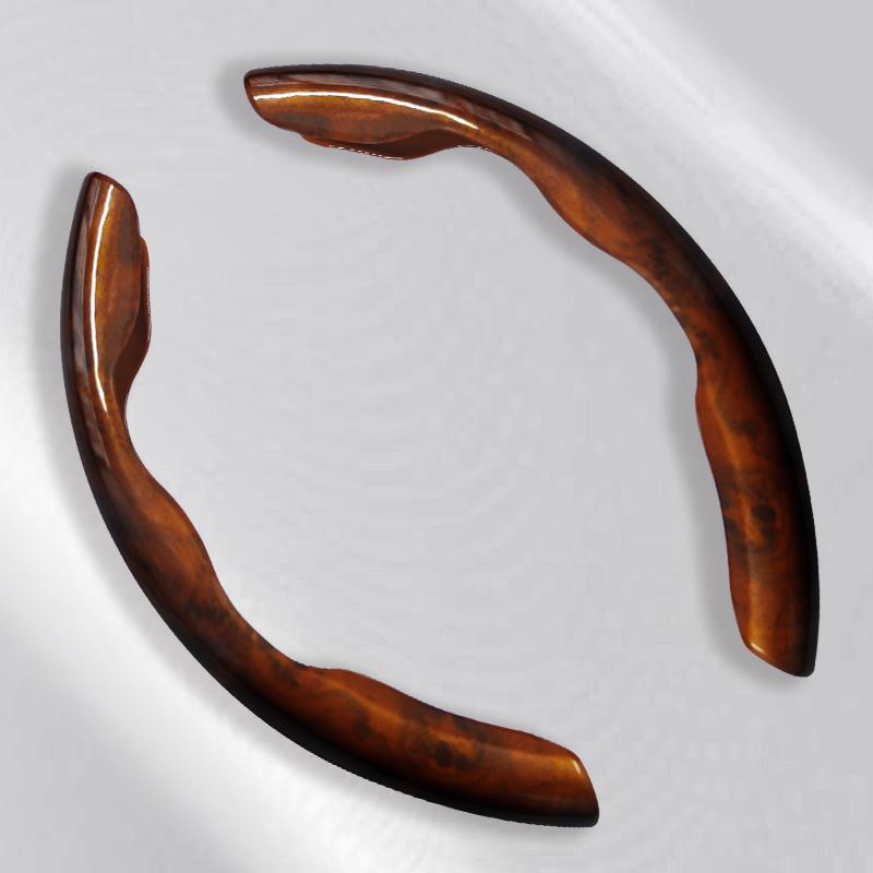 

Чехол на руль автомобиля, нескользящий силиконовый чехол-усилитель на руль из красного дерева для 38 см 15 дюймов, авто чёрный