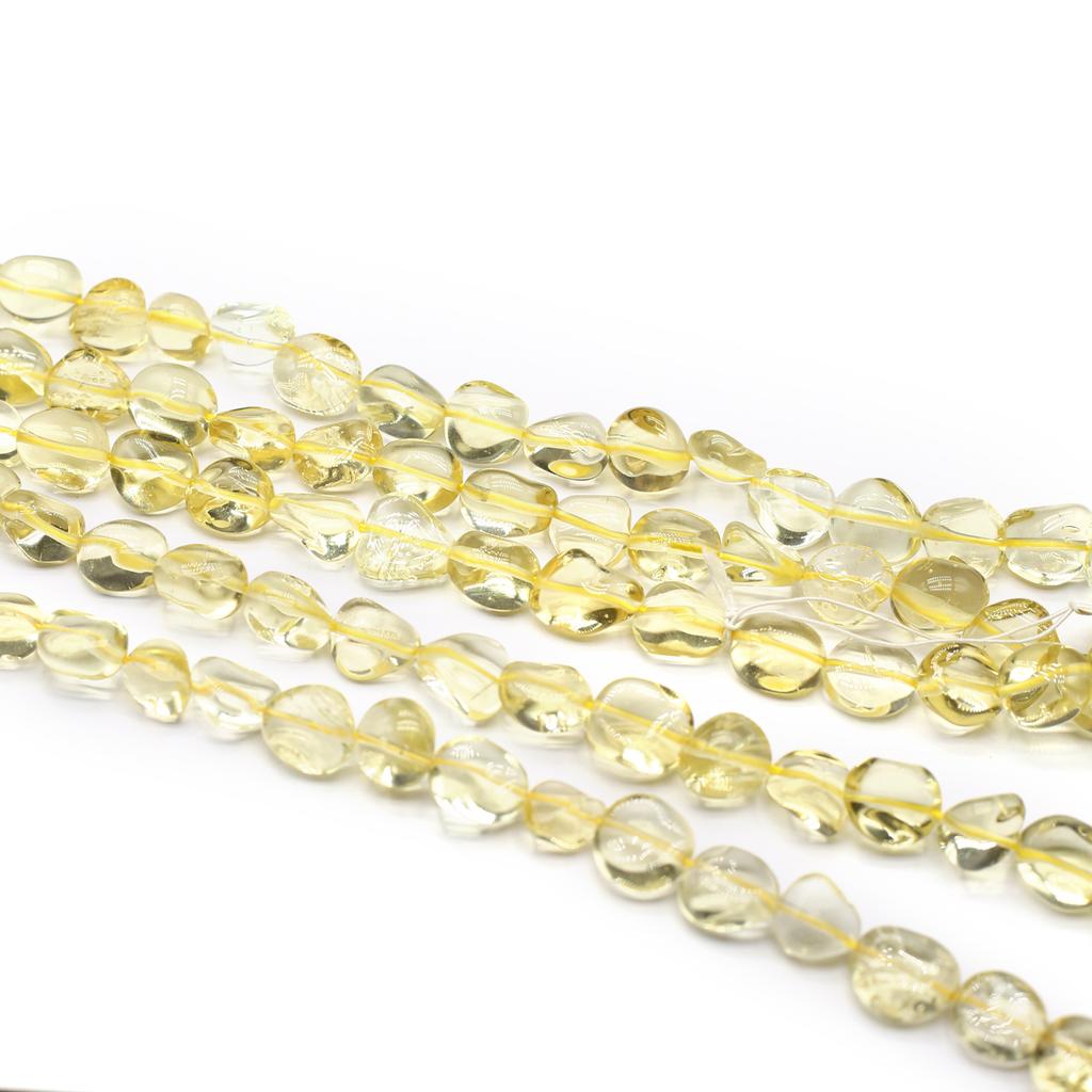 1String Reiki Healing Crystal Beads, Natural Stone Transparency Citrine Amethyst Gems Loose Spacer Beads for Jewelry Making DIY Christmas Gifts 38cm