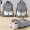 5pcs/set Shoe Storage Bag With Thickened Non-woven Fabric Strap Mouth Large Capacity Travel Waterproof Shoe Bag Moistureproof