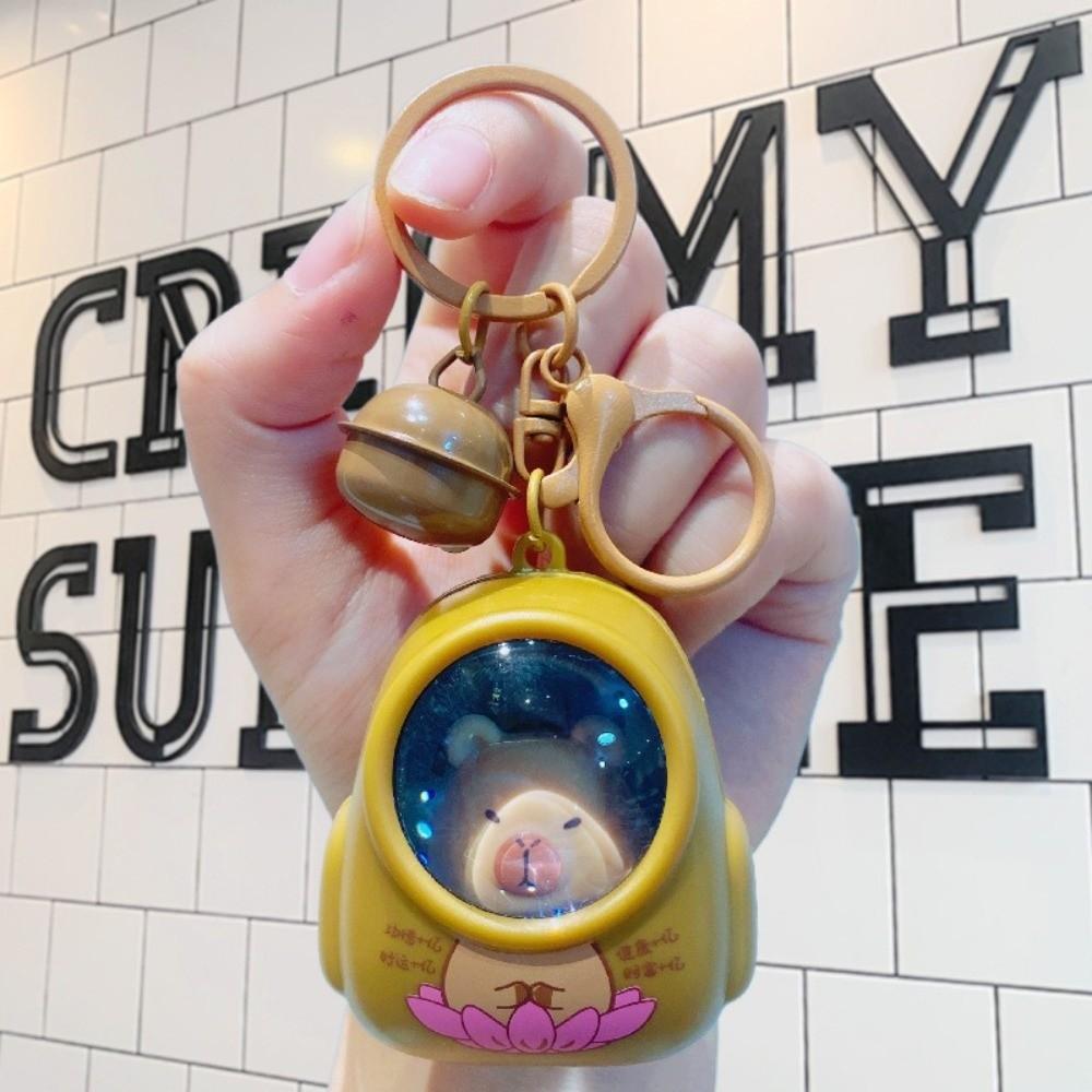 Cartoon Capibala Pendant Decoration Luminous Capybara Keychain Capybara Keyring  for Friend