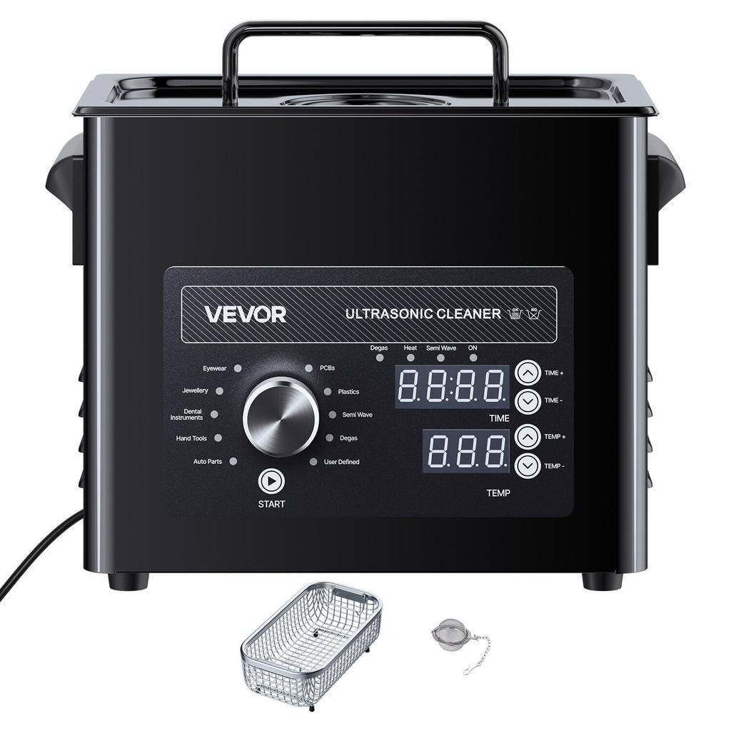 3L Ultrasonic Cleaner, Professional Ultrasonic Cleaner Machine with Knob Control, Stainless Steel Cleaning Machine with Basket and Cleaning Ball, for