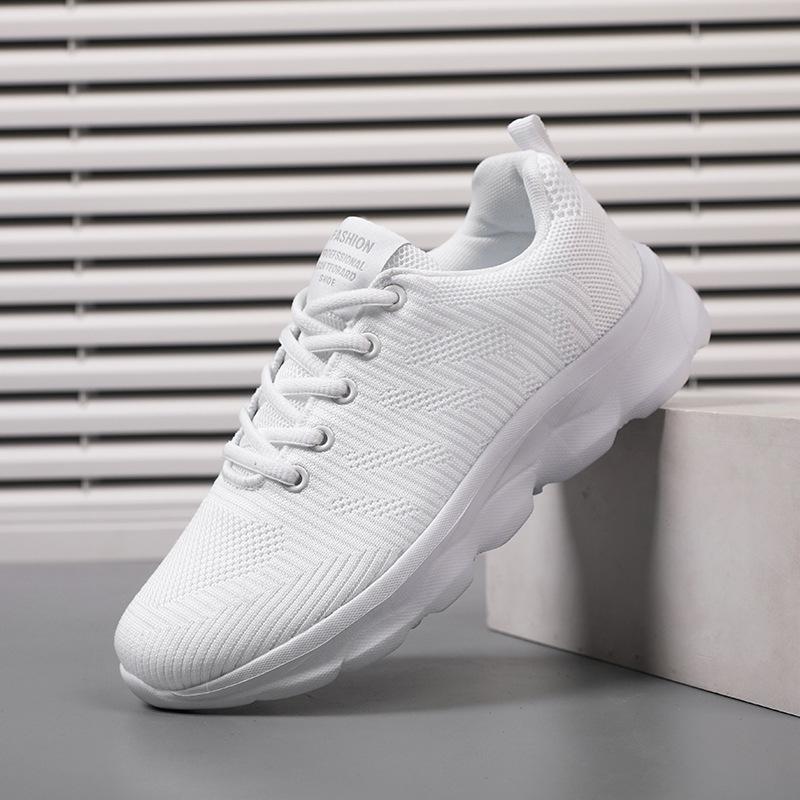 Spring and Autumn New Fly-woven Flat-bottomed Casual Sports Shoes Breathable Shoes Large Size Shoes