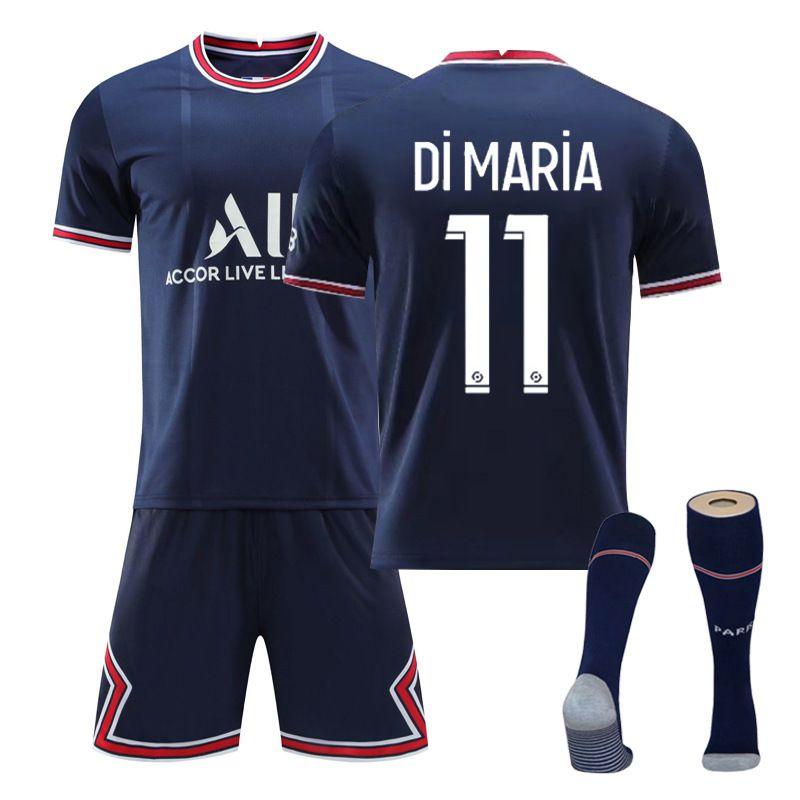 

Персонализированные футбольные комплекты 21/22 для подростков, детей и взрослых. Эластичная, удобная, дышащая ткань Di María #11,6-7T