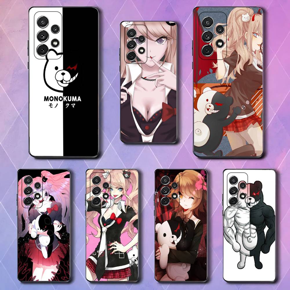 Kumamon Danganronpa Monokuma Luxury Black Phone Case For Samsung Galaxy S23 S24 S25 Ultra S22 Plus S21