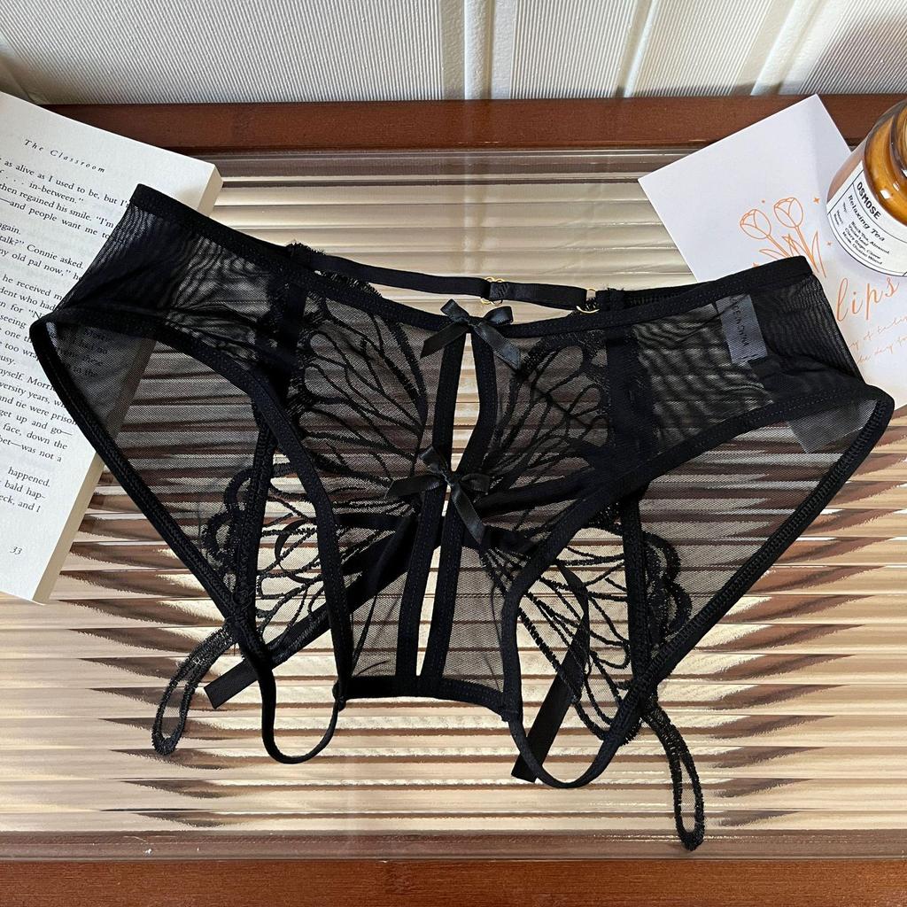 Butterfly Fairy Sexy Open Crotch Tie-Up Low Waist Breathable Panties