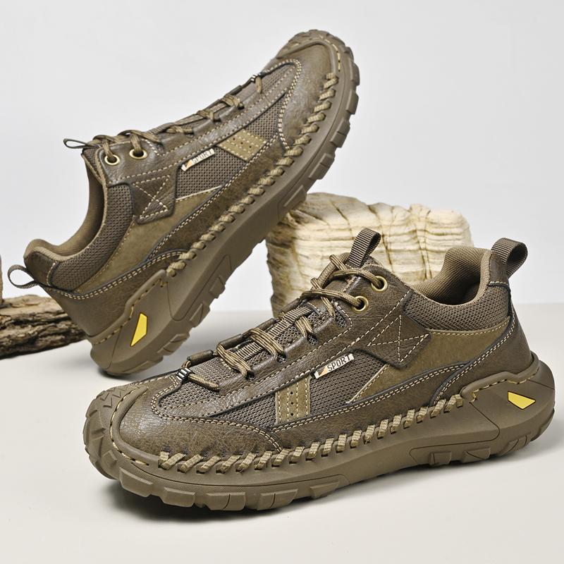 

Мужская повседневная обувь Универсальная Натуральная кожа Мужская спортивная обувь Досуг Мягкая подошва Кроссовки Уличная Мужская Обувь для трекинга Кроссовки 46 хаки