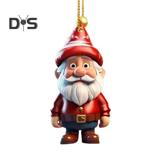1 pereche de figurine de desene animate pandantiv, ușor de agățat, ornamente acrilice de Crăciun, pandantiv colorat, reutilizabil, agățat pentru decorațiuni festive, brad de Crăciun