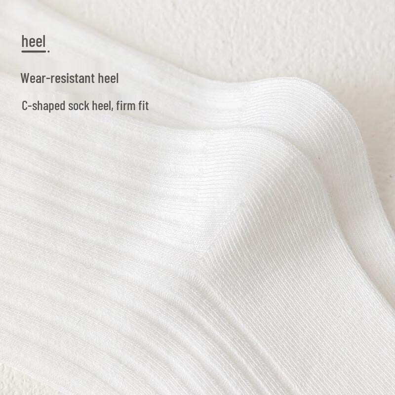 Langsha Kids' Pure White Mid-Calf Cotton Socks