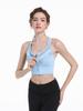 Plus Size Shockproof Zipper Sports Bra for High-Intensity Running and Yoga