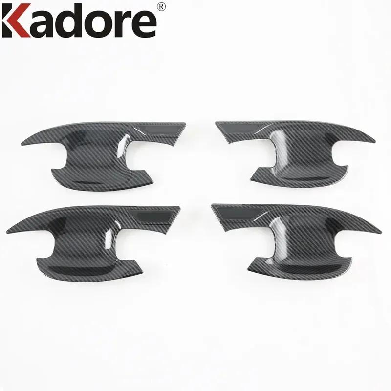 For Subaru Outback     2024 2025 Carbon Fiber Car Side Door Handle Bowl Cup Cover Trim Overlay Accessories