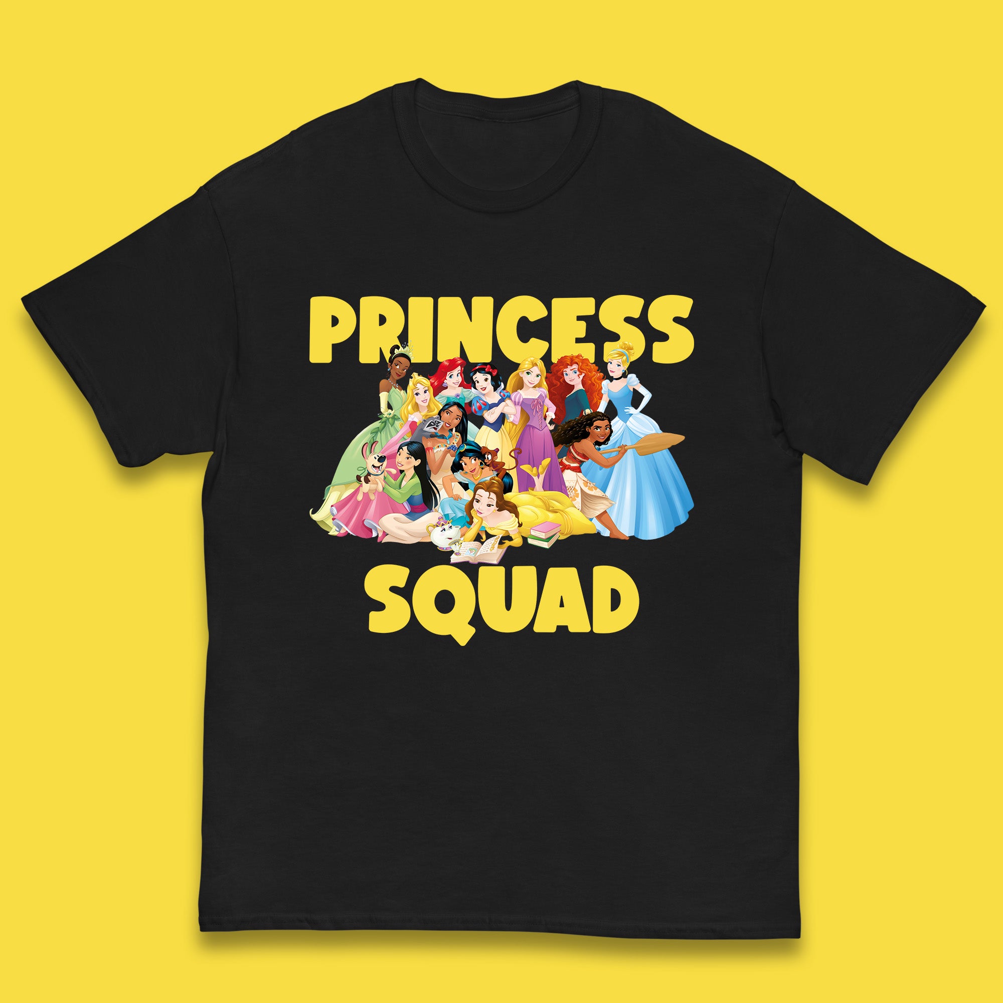 

Disney Princess Squad Disney Snow White Cinderella Jasmine Disney Princess Group Disney Trip Disney World Kids T Shirt 110