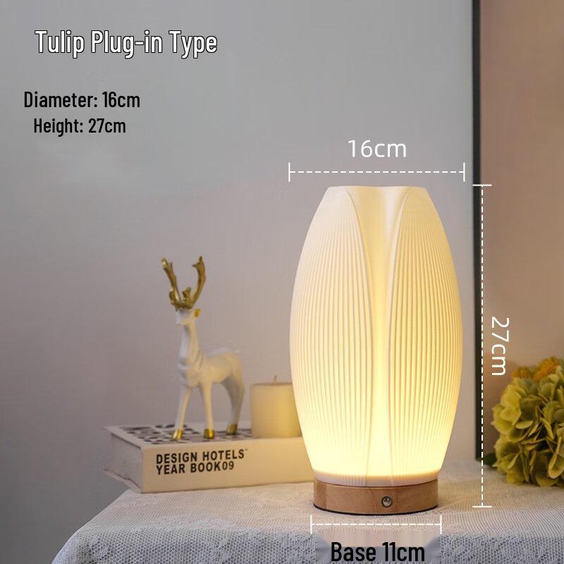 Декоративная настольная лампа Nufeng 3D Тюльпан