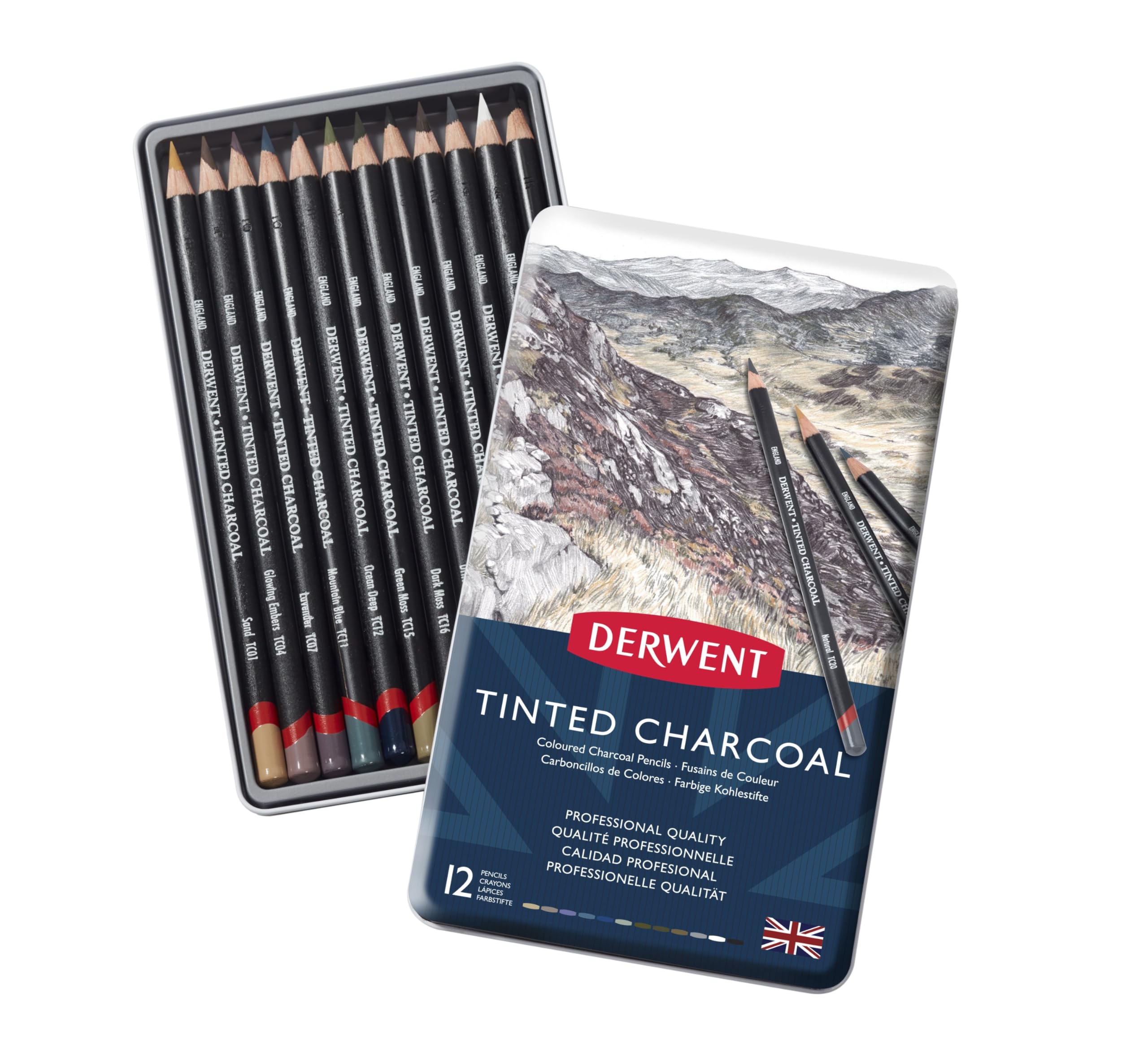 

Derwent Tinted Charcoal Set 2301690 12-Color