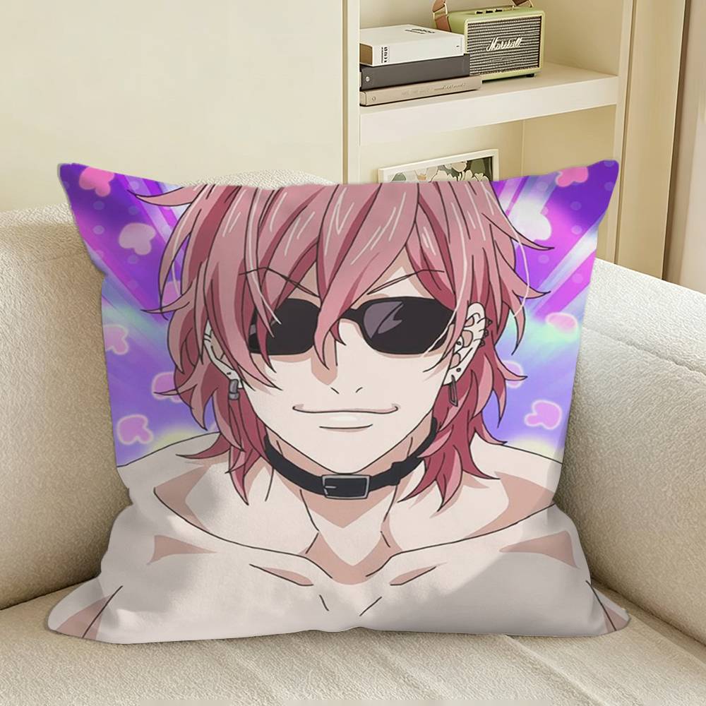 Yuri Ayato BL Anime YBC Square Sofa Pillow Cover Solid Color Living Room Home Decor Cushion Case