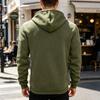 Men's Hooded Zip-Up Jacket Casual Athletic for Fall and Winter