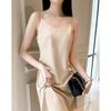 Demana 2025 Sommer Elegantes Glänzendes Satinslip-Kleid
