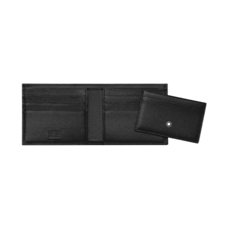 Montblanc Short Wallet Leather Men wallets Black 116841