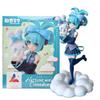 דמות אנימה Hatsune Miku X Cinnamoroll בגודל 17 ס"מ, אביזר היקפי לאנימה, דגמים לאספנות, קישוטים דקורטיביים, מתנה חמודה לילדים