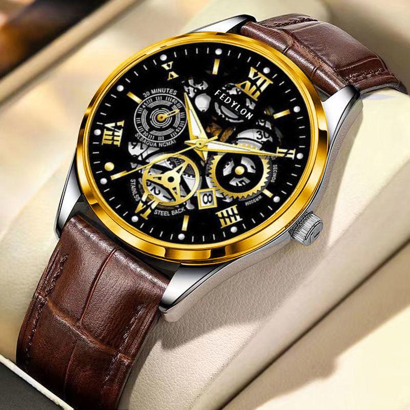 Hollow New Fully Automatic Movement Men's Watch Luminous Waterproof High-end Watch Men's Original Calendar