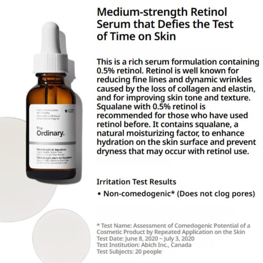 The Ordinary Retinol 0.5%in Squalane 30ml