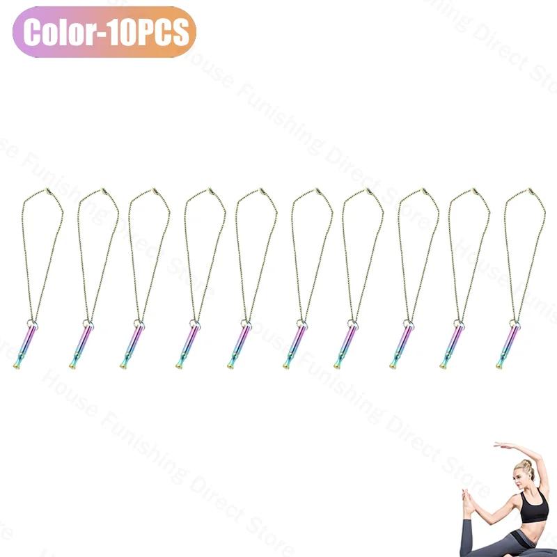 2025 New Necklace Meditation Breathing Stainless Steel Whistle Pendant Anxiety Relief Decompression Necklace Jewelry Accessories