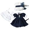 Costum Mărime Obitsu 11 OB11 Haine de Servitoare pentru Păpușă Obitsu pentru Corp de 11cm Set 3 Piese 4 Culori (Navy)