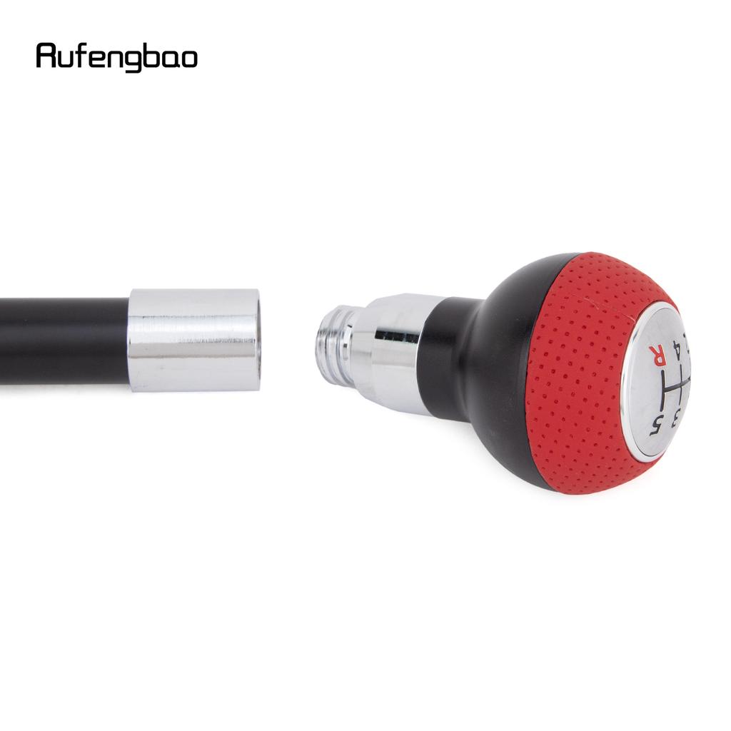 Red Black Gear Ball Silver Walking Cane Fashion Decorative Walking Stick Gentleman Elegant Cosplay Cane Crosier 92cm