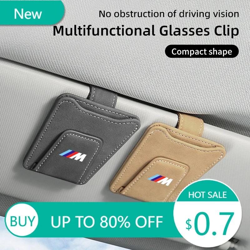 UYDH3 New Car Glasses Clip Sun Visor Card Glasses Holder Cars Accessories For BMW Motorsport X1 X3 X5 E39 E46 E90 F20 E60 F30 E36