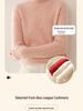2025 Autumn/Winter Women's Cashmere Slim Fit Cable Knit Sweater - Thick Half-High Collar, Solid Color Base Layer