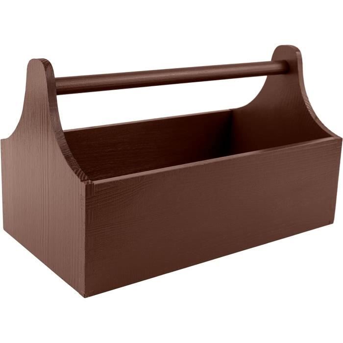 Boîte à Outils - Creative Deco - Marron - Bois de Pin Naturel - 34 x 18 x 20,5 cm - Multifonctionnelle