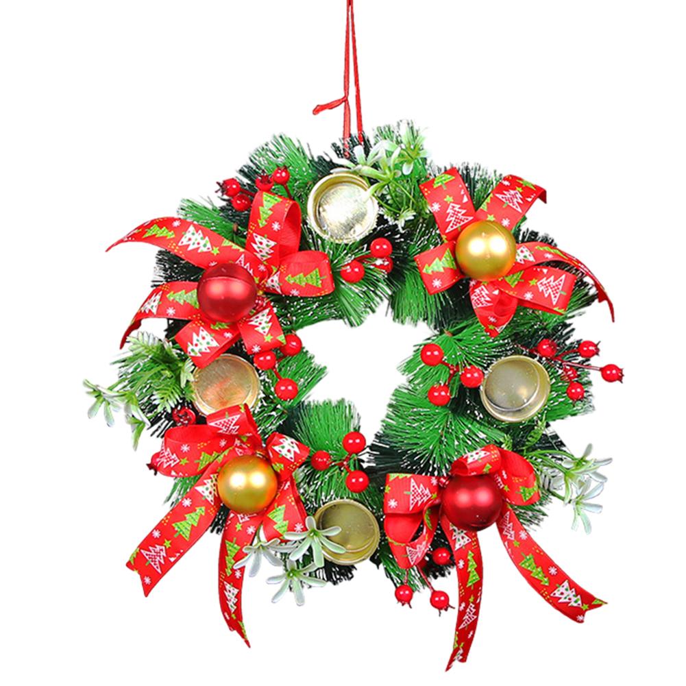 

Christmas Pine Needle Wreath Decorative Similation Wreath Festival Theme Multifunctional Holiday Festival Desk Decor