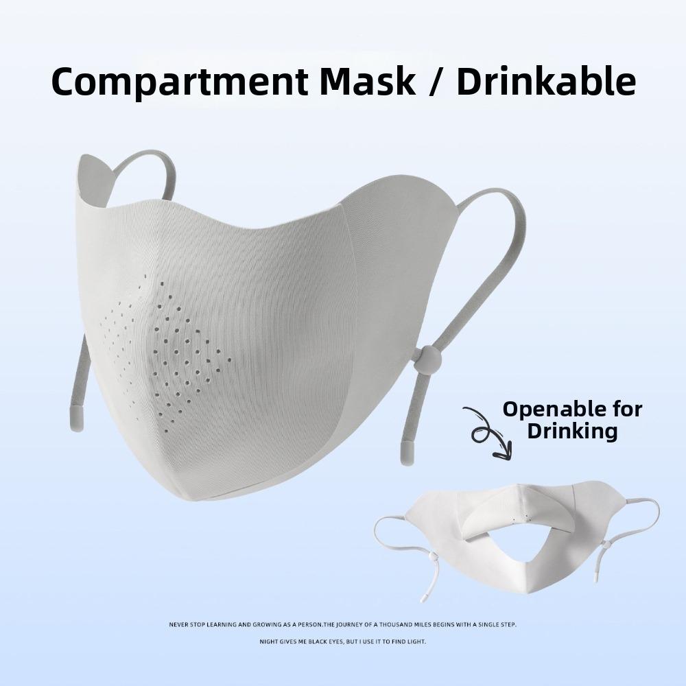 

New Lightweight UV Protection Face Mask Breathable Washable Face Covering Mask UV Blocking Sun Mask for Cycling світло-сірого кольору