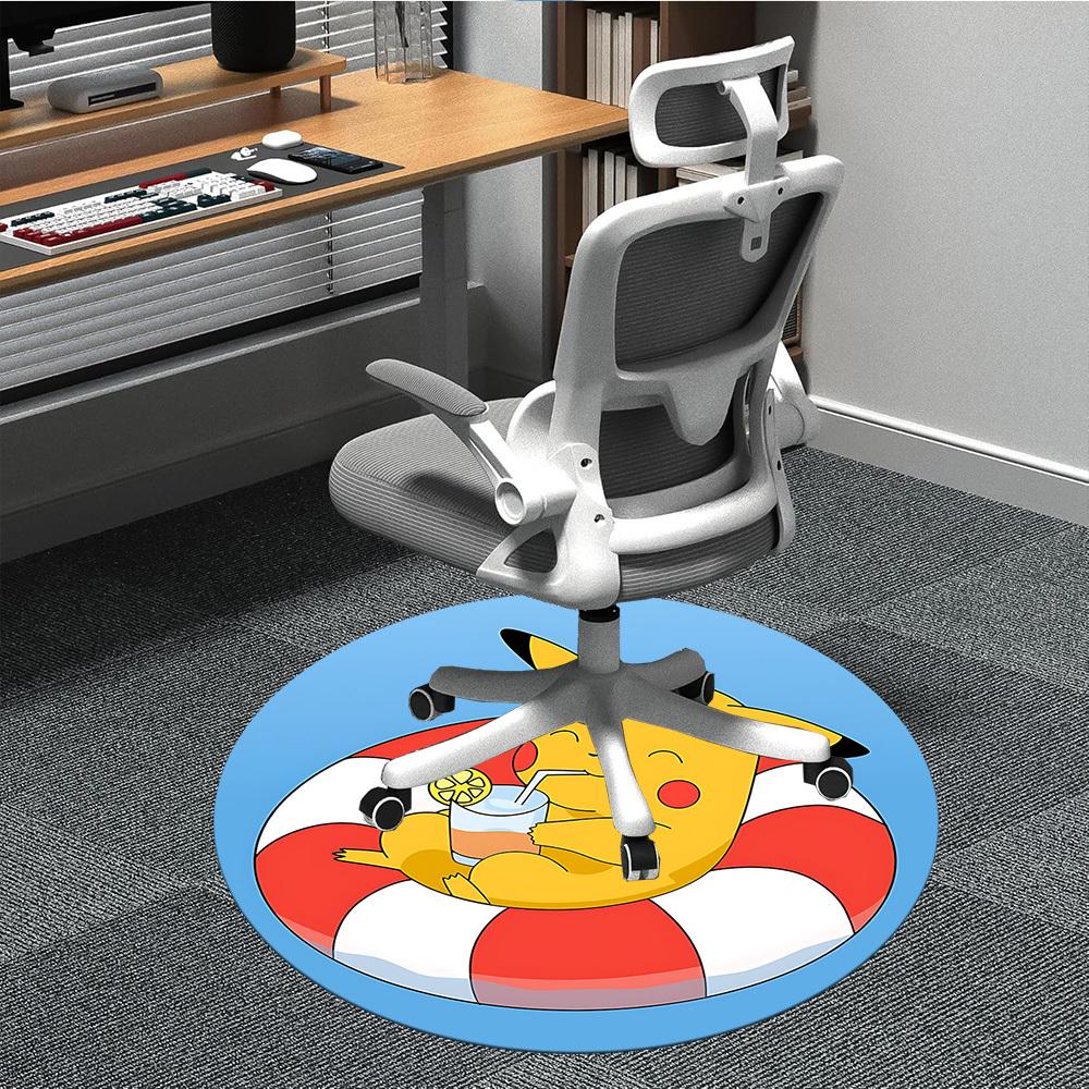 

1pc Office Round Area Rug, Indoor Mat Suitable For Office, Under Office Chairs Bedroom Living Room Home Decor, Room Deco 80cm