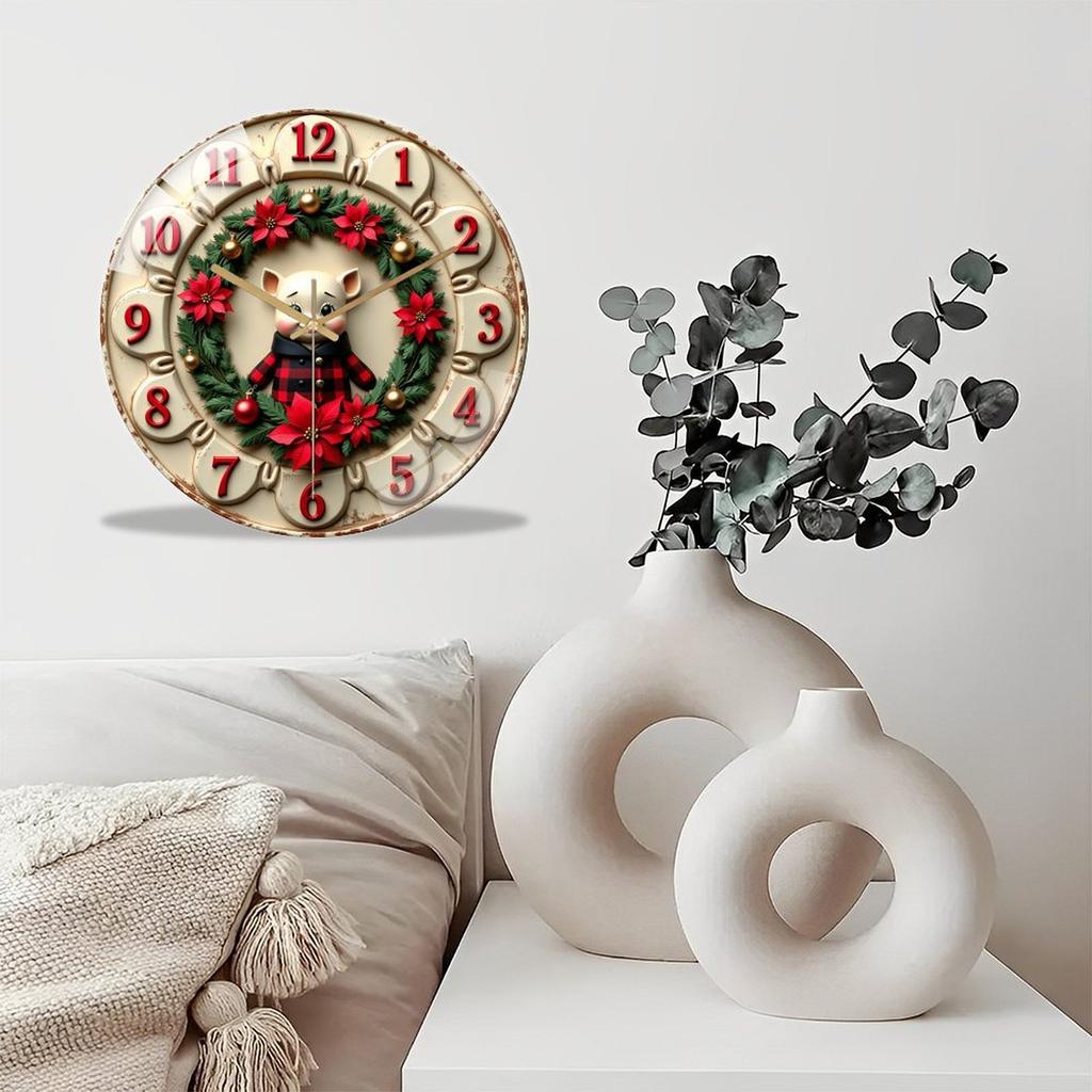 Large 12 Inch Glass Wall Clock for Corporate Awards and Recognition Ceremonies