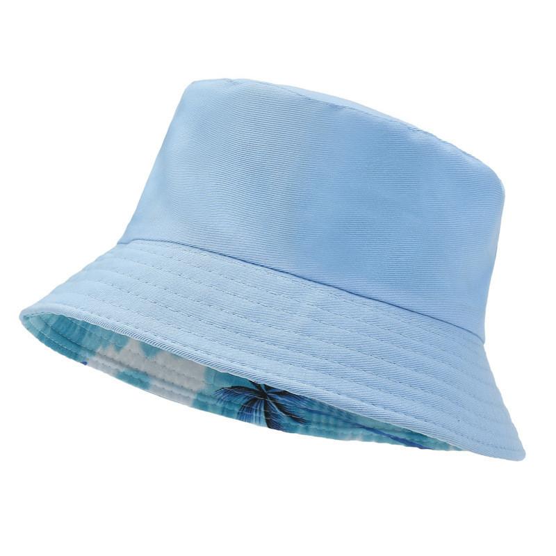 Fisherman Faced Double Hat Leaf Print Outdoor Cap Breathable Hats Gift Fashion